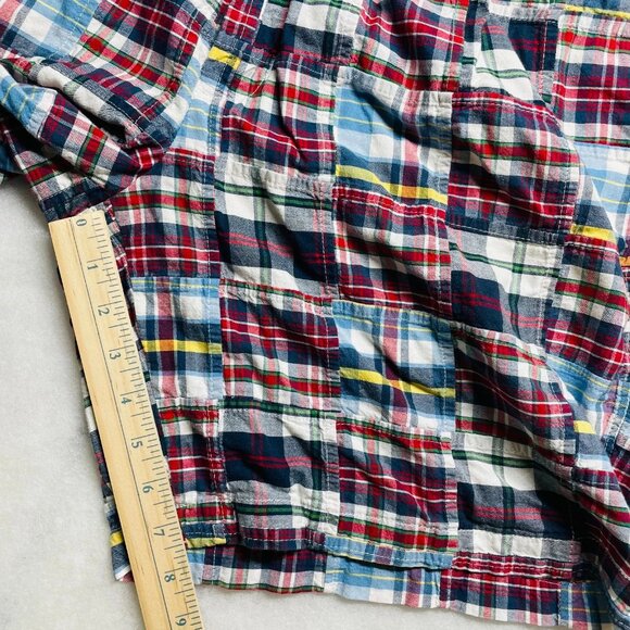 Jos. A. Bank Mens Multicolor Patchwork Madras Plaid Preppy Shorts Size 36 - Picture 8 of 9